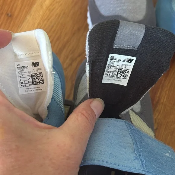 New Balance Kids' Dual Pack Gray and Blue Sneakers 9 W and XW 🩵 🩶 - Picture 2 of 4